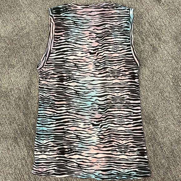 Michael Lauren CARRINGTON TANK Tee Multi Color TIGER Tie Dye. Size M - Picture 6 of 6